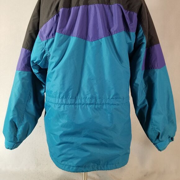 Columbia Ski Jacket Womens Large Parka Coat Blue Color Block Nylon Winter - Picture 11 of 15